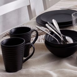 Alternative view of Lenox Westmore Ridge Black Mugs, Set of 4
