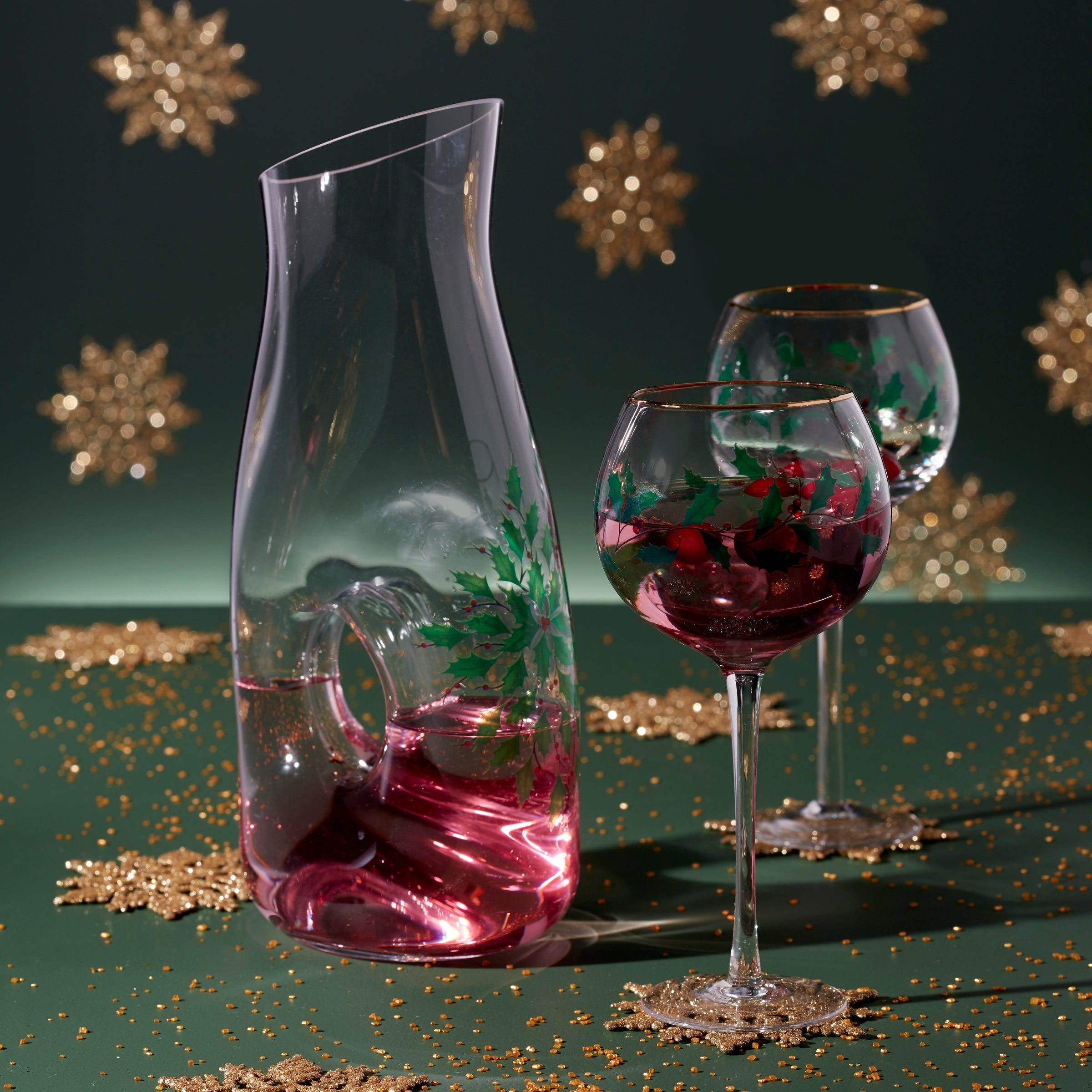 Lenox Westmore Holiday 3-Piece Decanter & Wine Glass Set - Image 5