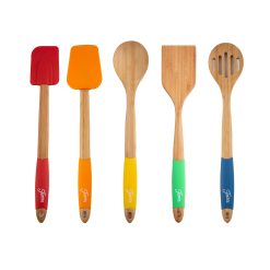 Lenox Westmore Fiesta Bamboo 5-Piece Silicone Utensil Set