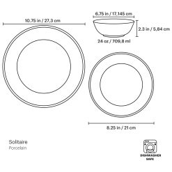 Alternative view of Lenox Westmore Solitaire 12-Piece Dinnerware Set