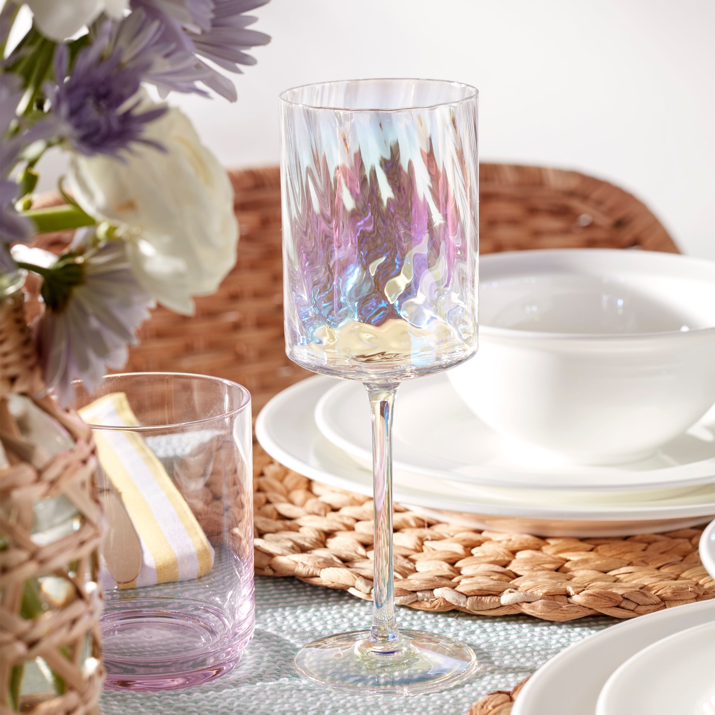 Lenox Westmore Tuscany Classics Iridescent White Wine Glasses, Set of 4 - Image 3
