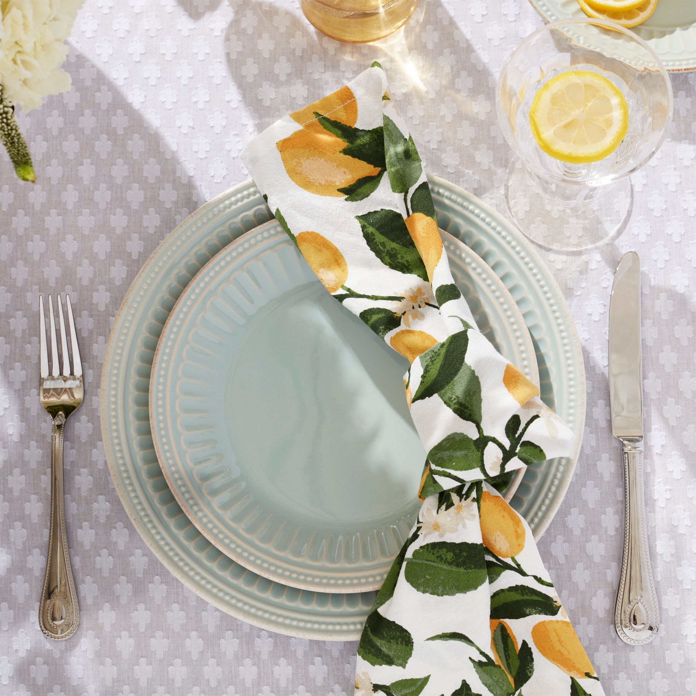Lenox Westmore French Perle Groove Ice Blue 12-Piece Place Setting - Image 3