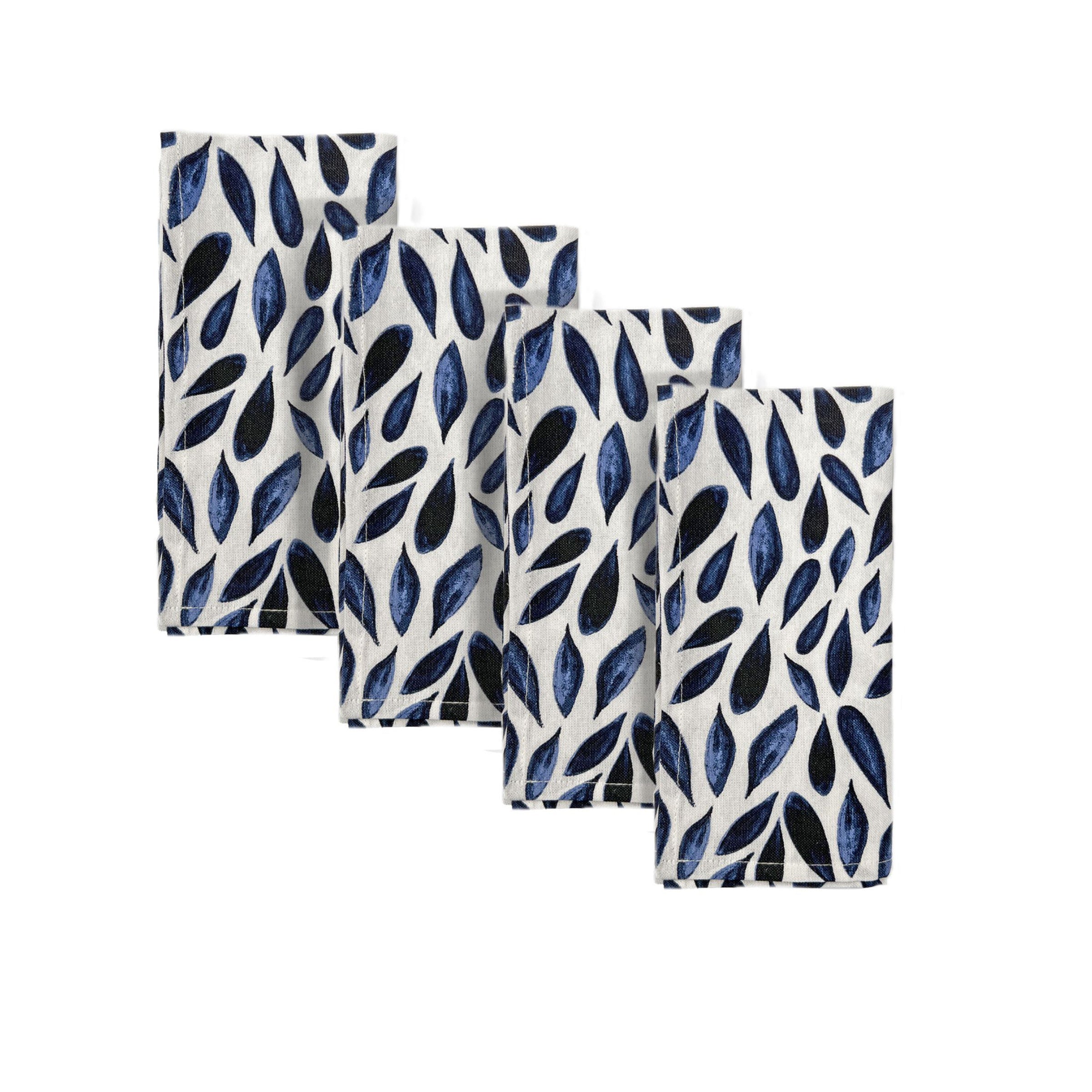 Lenox Westmore Blue Bay Leaf Dinner Napkins, Set of 4