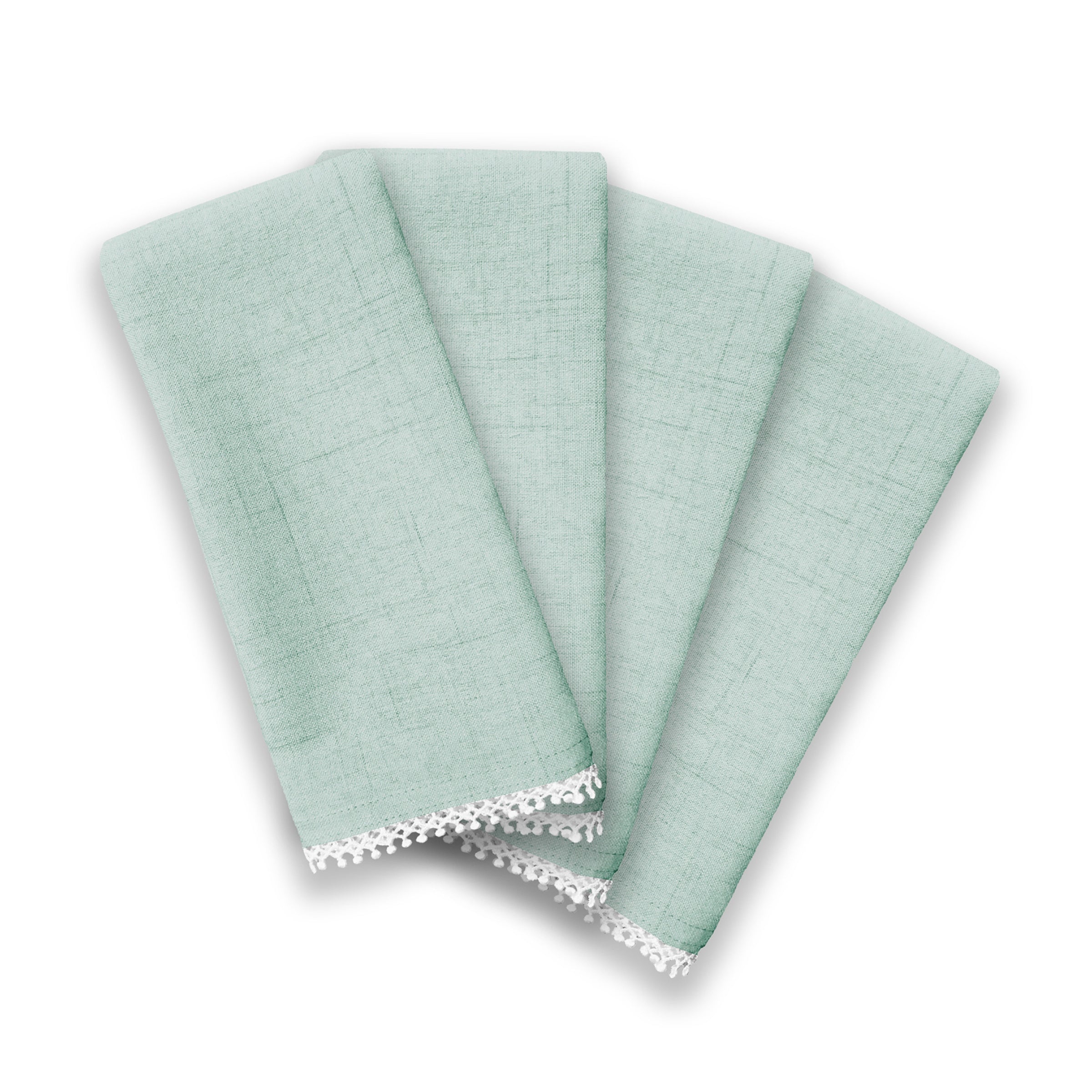 Lenox Westmore French Perle Solid Ice Blue Dinner Napkins, Set of 4 - Image 2