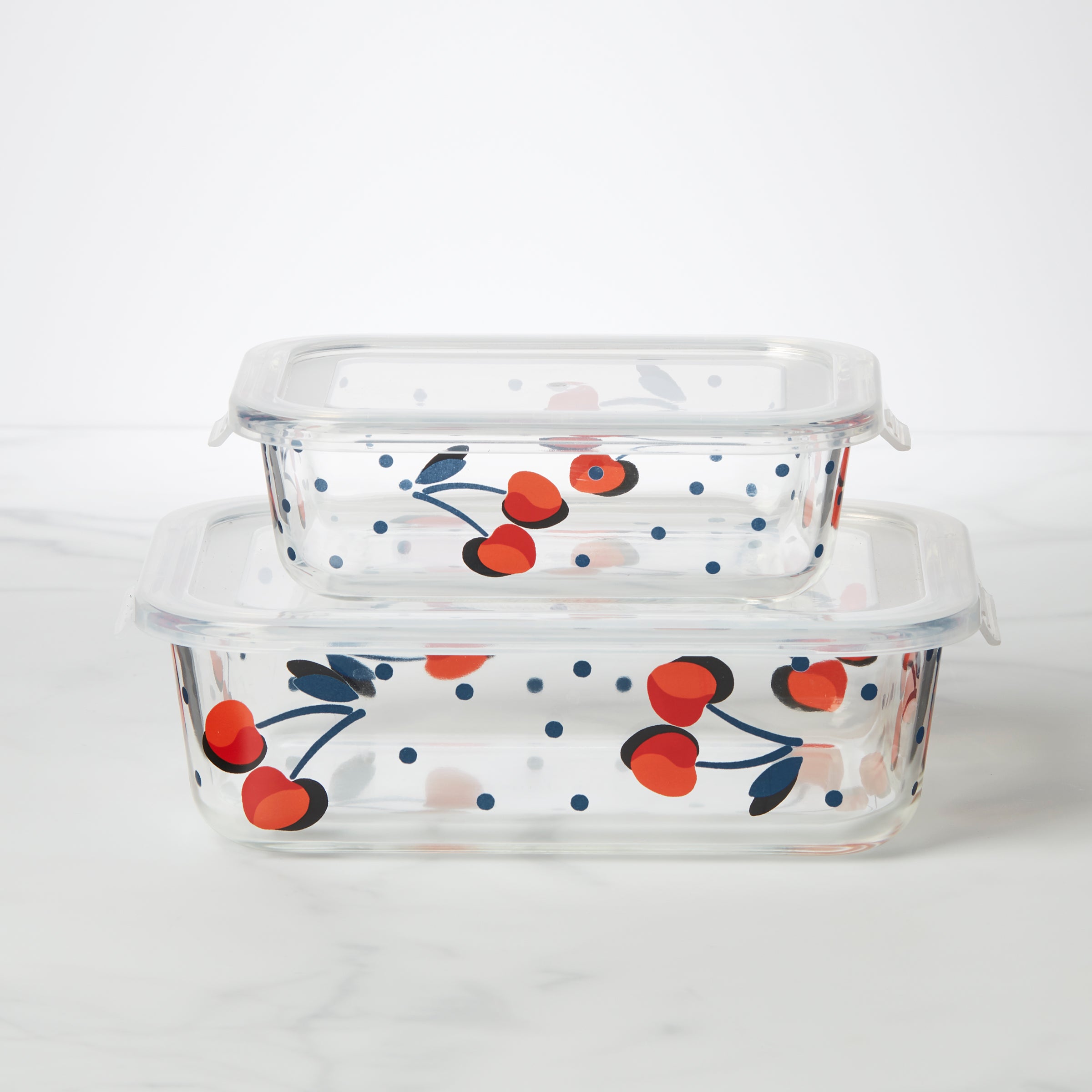 Lenox Westmore Vintage Cherry Dot 2-Piece Rectangular Storage Set