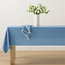 Alternative view of Lenox Westmore French Perle Solid Periwinkle 60x120 Tablecloth