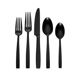 Lenox Westmore Clearview Black Satin 20-Piece Flatware Set