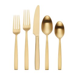 Lenox Westmore Clearview Gold Satin 20-Piece Flatware Set