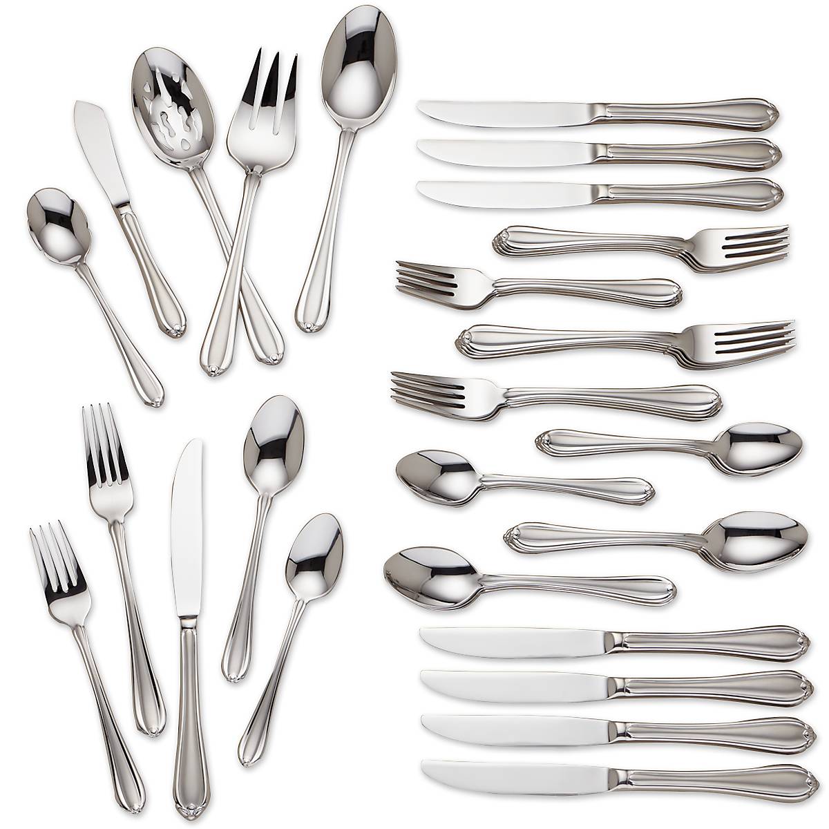 Lenox Westmore Melon Bud Frosted 45-Piece Flatware Set