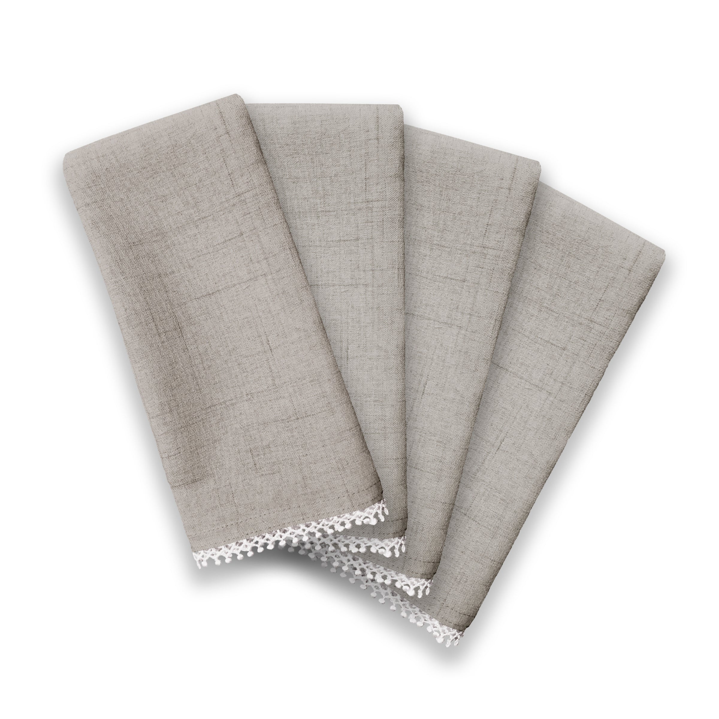 Lenox Westmore French Perle Solid Dove Grey Dinner Napkins, Set of 4 - Image 2