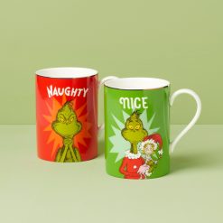 Lenox Westmore Merry Grinchmas Naughty & Nice Mug Set