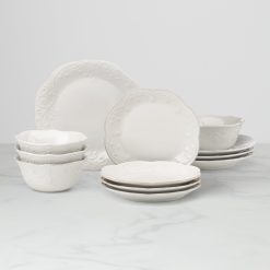 Lenox Westmore French Perle White 12-Piece Dinnerware Set