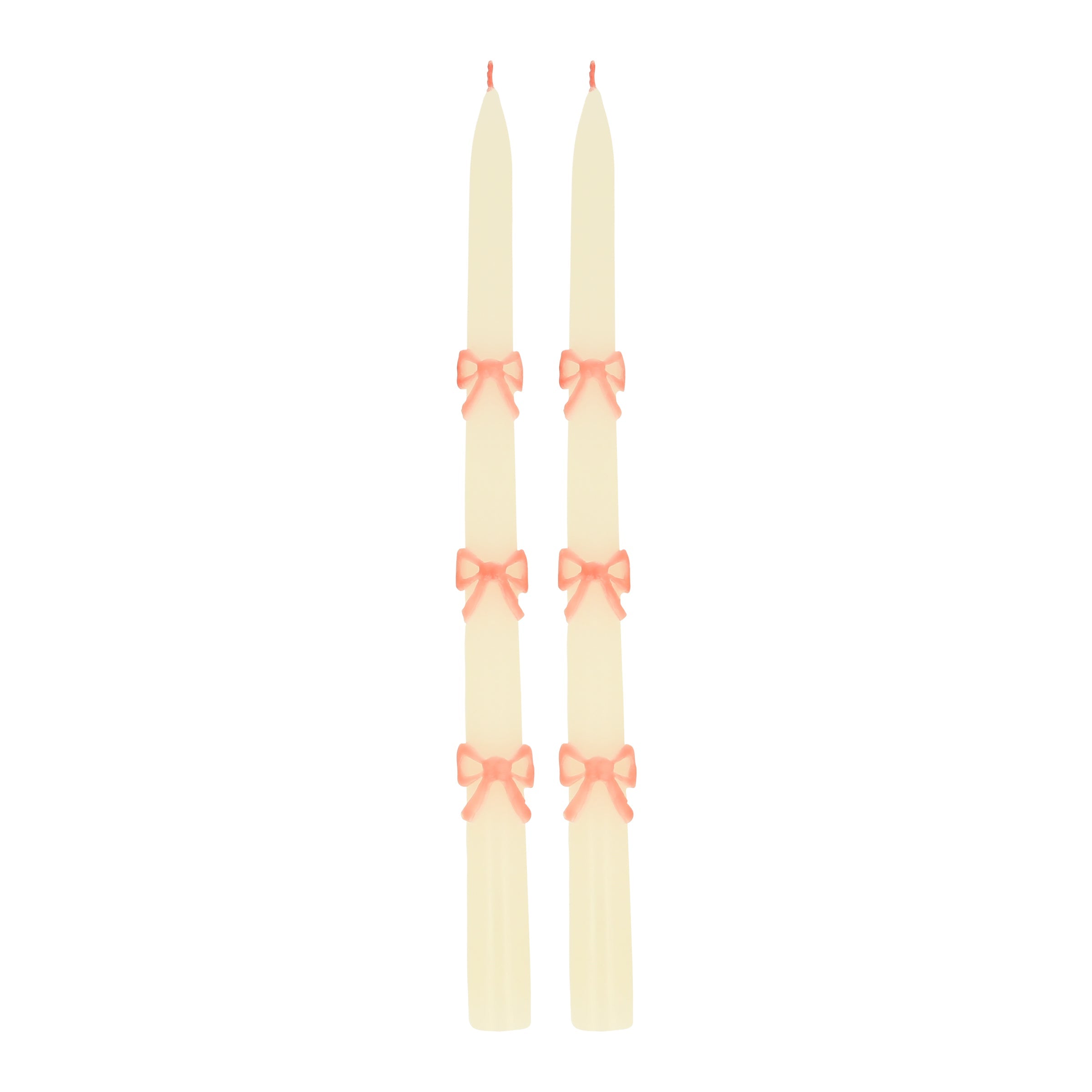 Lenox Westmore Pink Bow Taper Candles, Set of 2