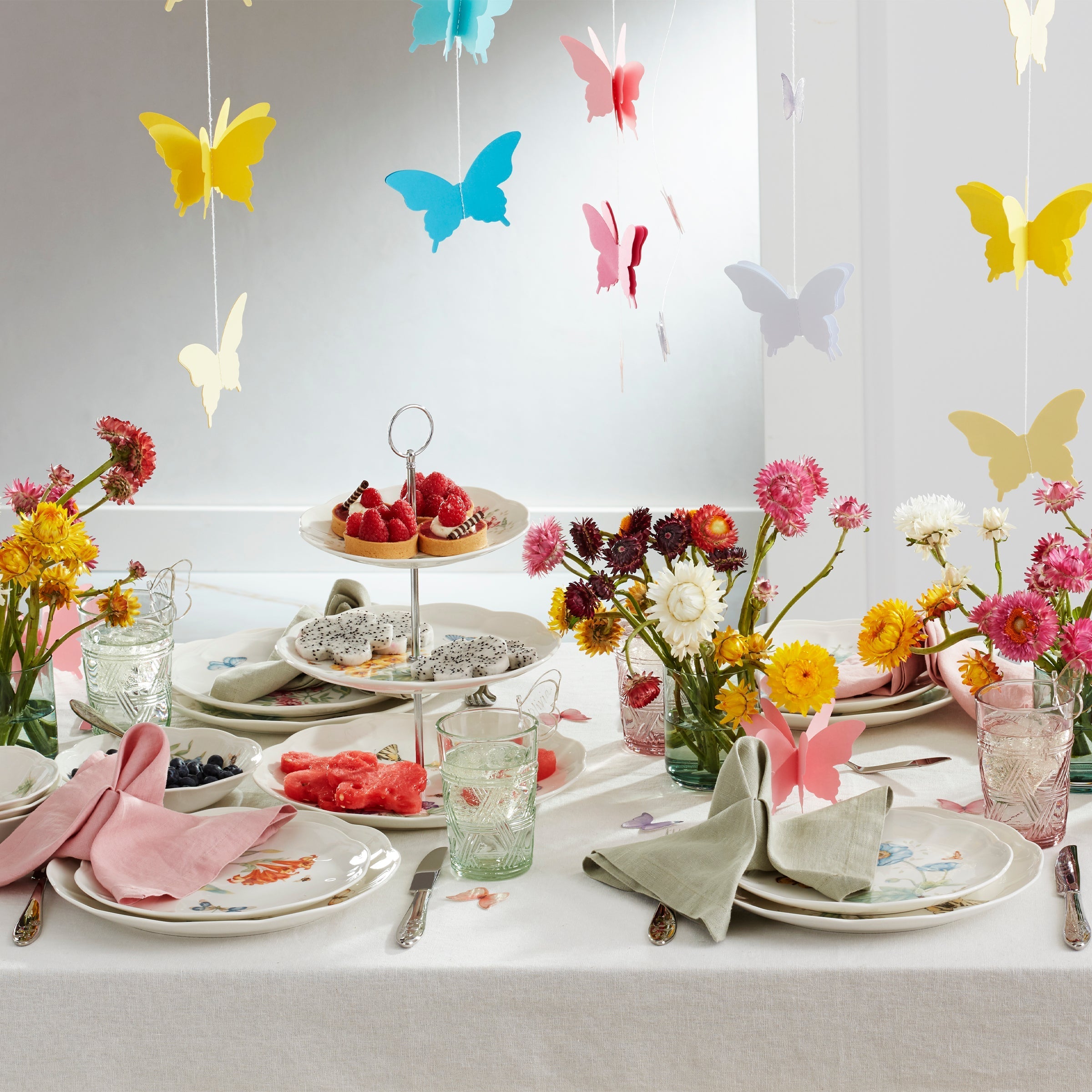 Lenox Westmore Butterfly Meadow Green Tall Glasses, Set of 4 - Image 5