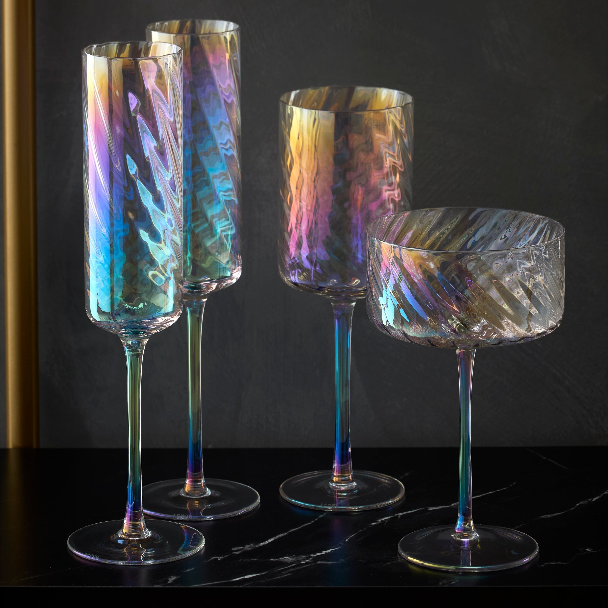 Lenox Westmore Tuscany Classics Iridescent Flute Glasses, Set of 4 - Image 3