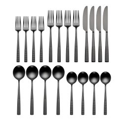 Alternative view of Lenox Westmore Modulus Black Satin 20-Piece Flatware Set