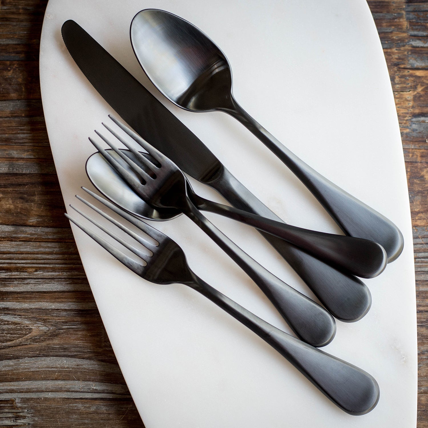 Lenox Westmore Eloquence Black Satin 20-Piece Flatware Set - Image 2