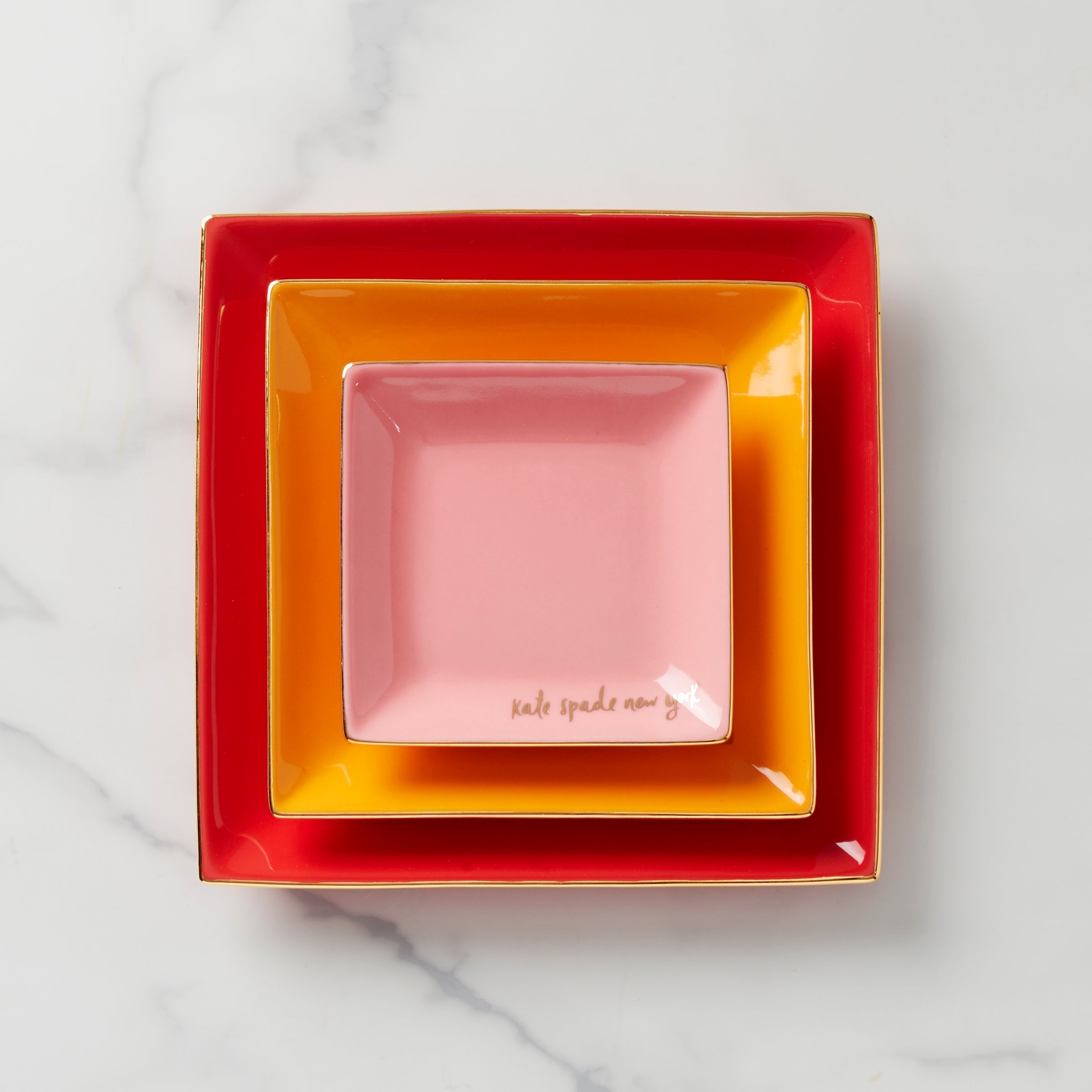 Lenox Westmore Make It Pop Warm Red 3-Piece Tray Set - Image 2