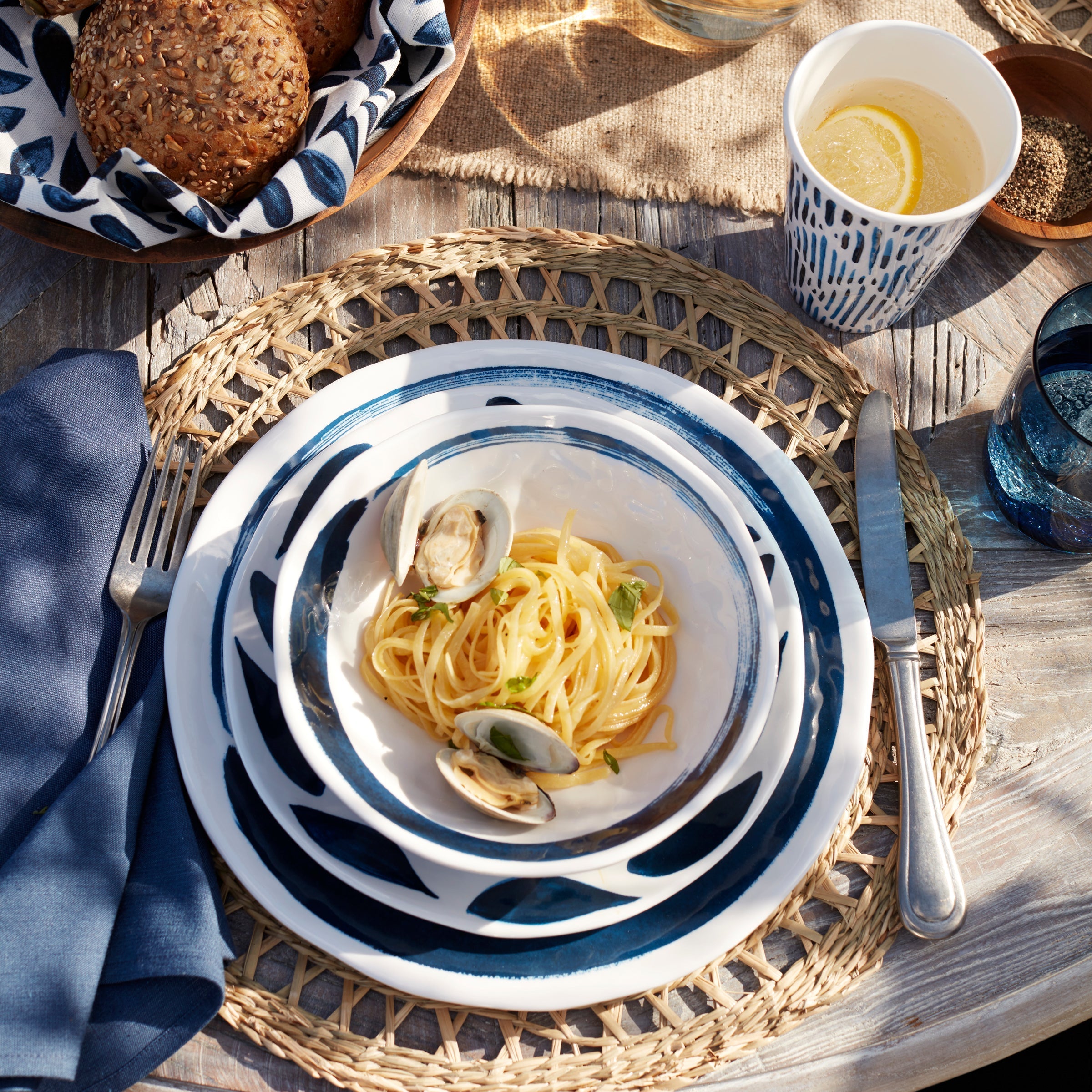 Lenox Westmore Blue Bay Melamine 20-Piece Dinnerware Set - Image 6