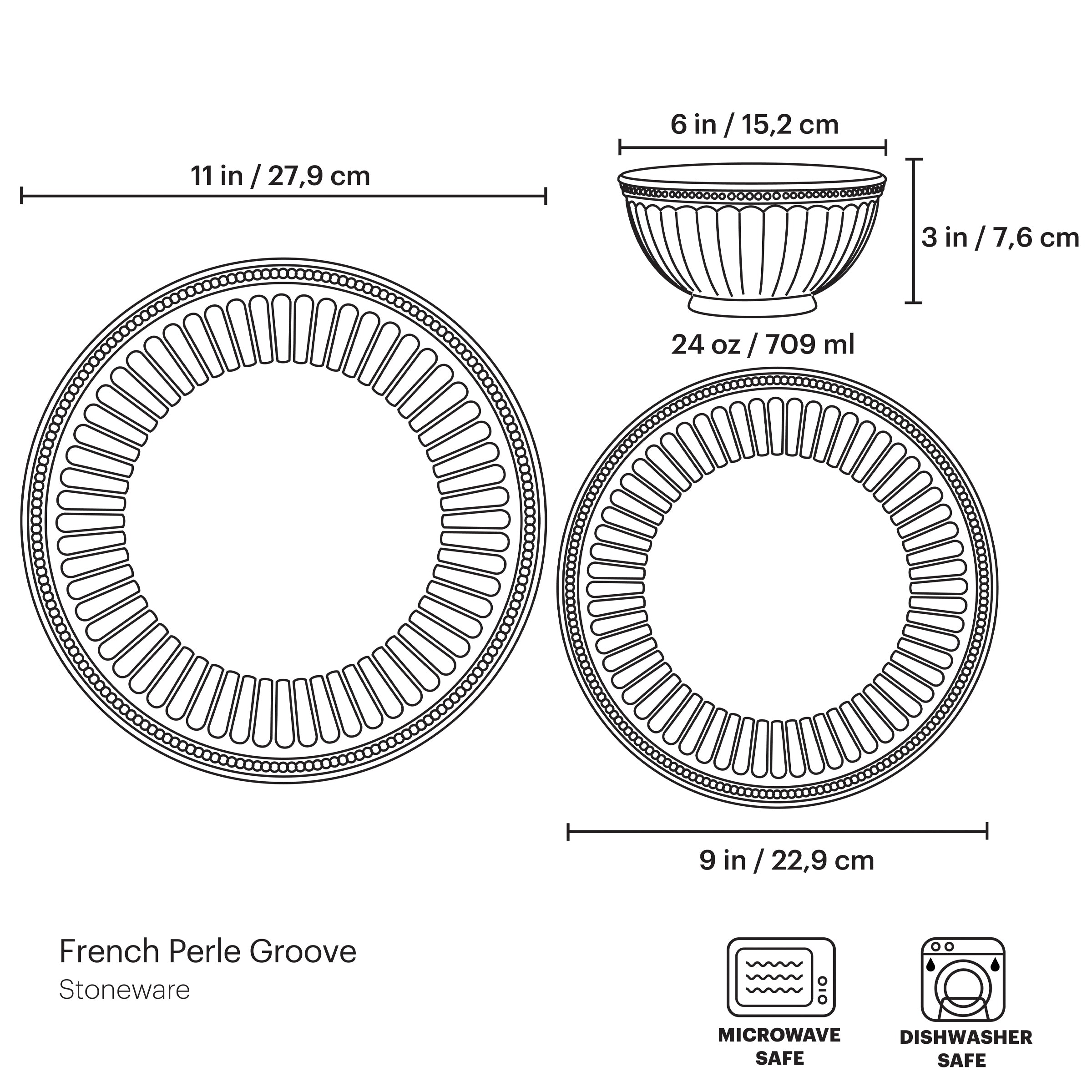 Lenox Westmore French Perle Groove White 12-Piece Place Setting - Image 12