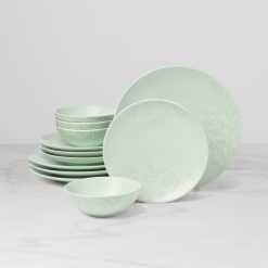 Lenox Westmore Roseto Soft Sage 12-Piece Dinnerware Set