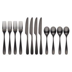 Alternative view of Lenox Westmore Eliana Black Satin 12-Piece Flatware Set