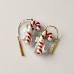 Alternative view of Lenox Westmore Personalized Candycane 2-Piece Ornament Set