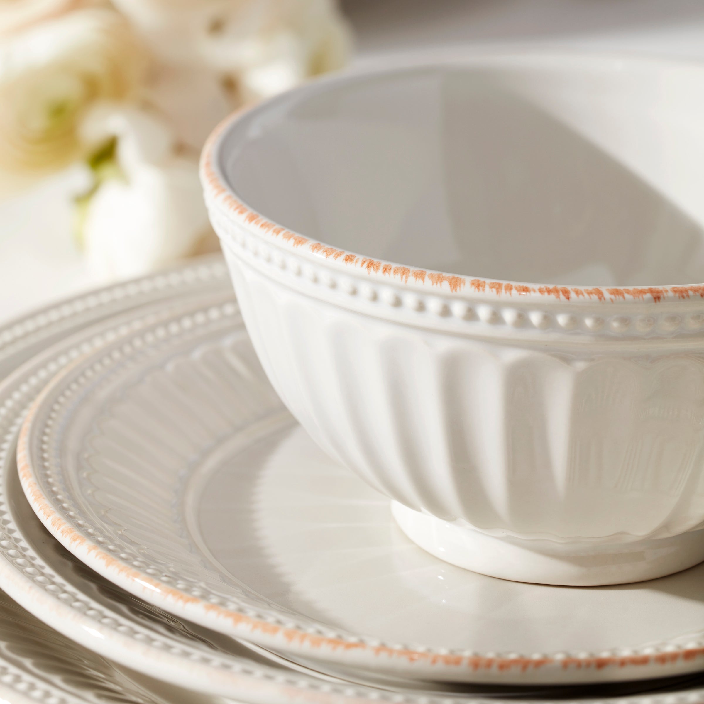 Lenox Westmore French Perle Groove White 12-Piece Place Setting - Image 11