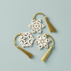 Lenox Westmore Mini Snowflake 3-Piece Ornament Set