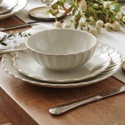 Alternative view of Lenox Westmore French Perle Scallop White 24-Piece Dinnerware Set
