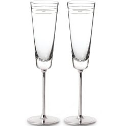 Lenox Westmore Darling Point Mr. & Mrs. Champagne Flute, Set of 2