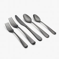 Lenox Westmore Rhiannon Black Satin 45-Piece Flatware Set