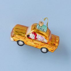 Lenox Westmore Retro Blown Glass Taxi Ornament