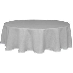 Lenox Westmore French Perle Solid Dove Grey 70x70 Round Tablecloth
