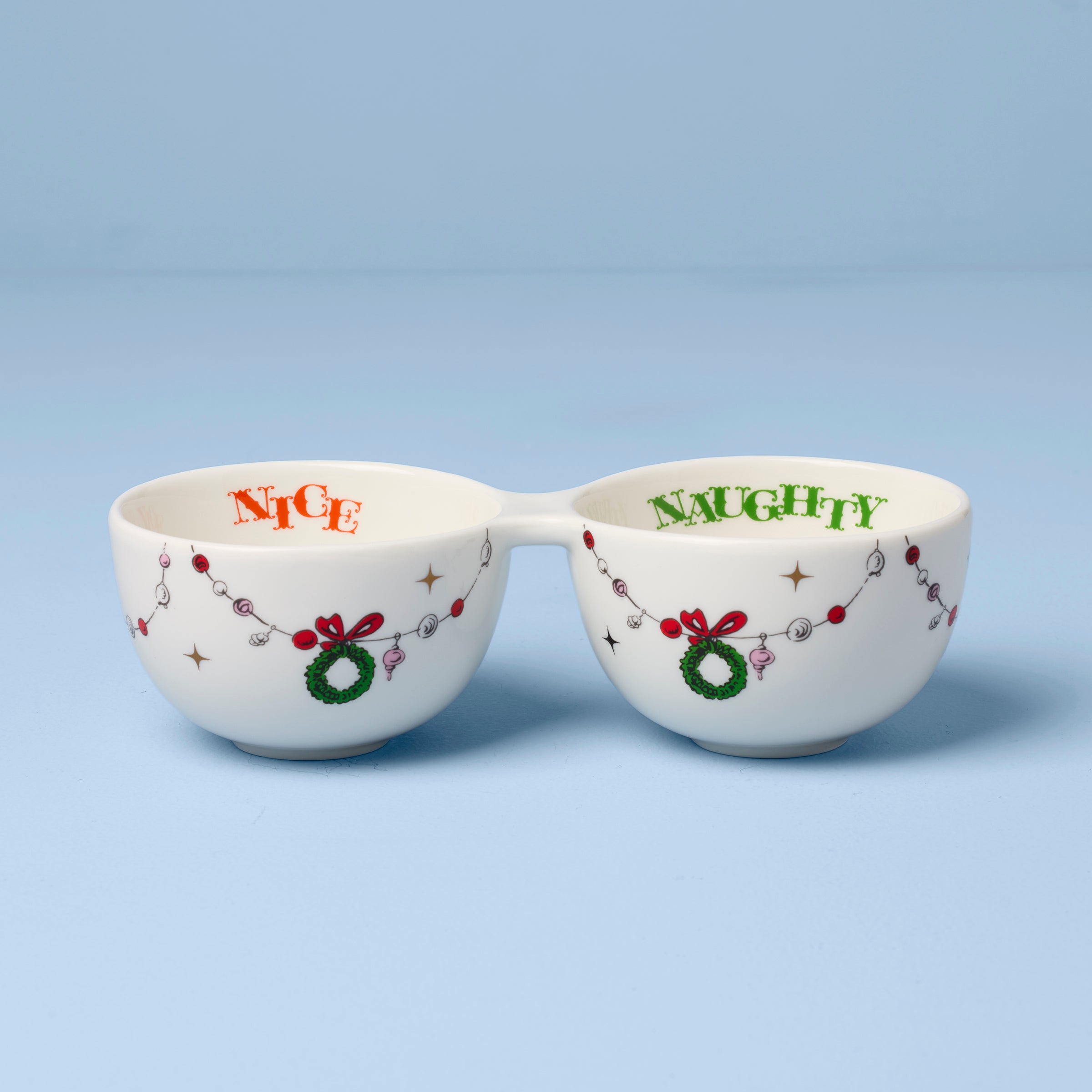 Lenox Westmore Merry Grinchmas Naughty or Nice Double Dip Bowl