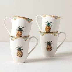 Lenox Westmore British Colonial Bamboo Mugs, Set of 4