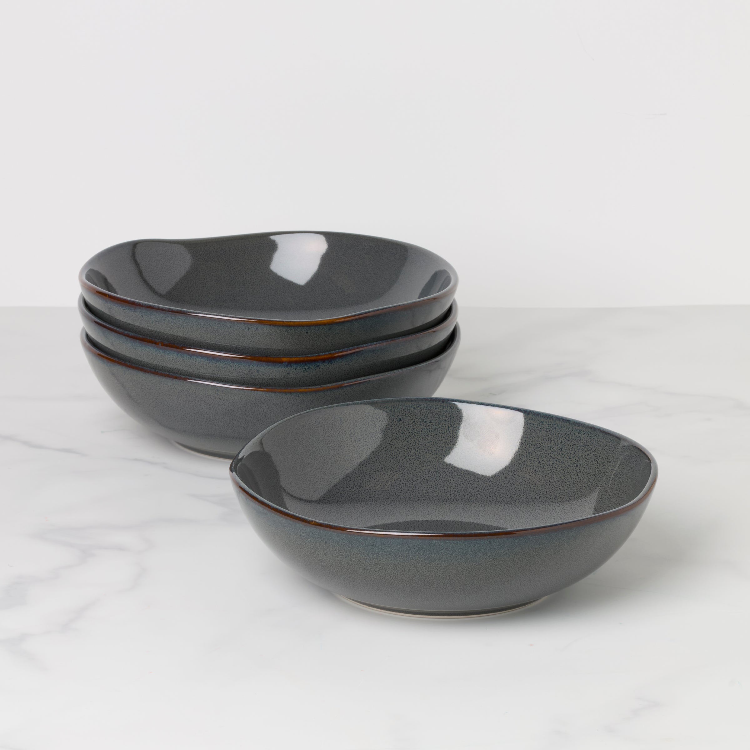 Lenox Westmore Organic Shades Gray Pasta Bowls, Set of 4