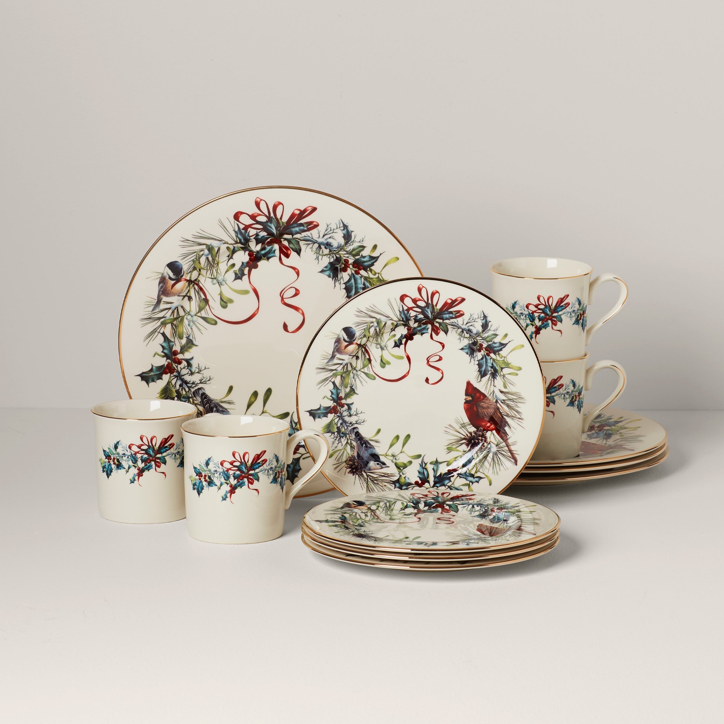 Lenox Westmore Winter Greetings 12-Piece Dinnerware Set