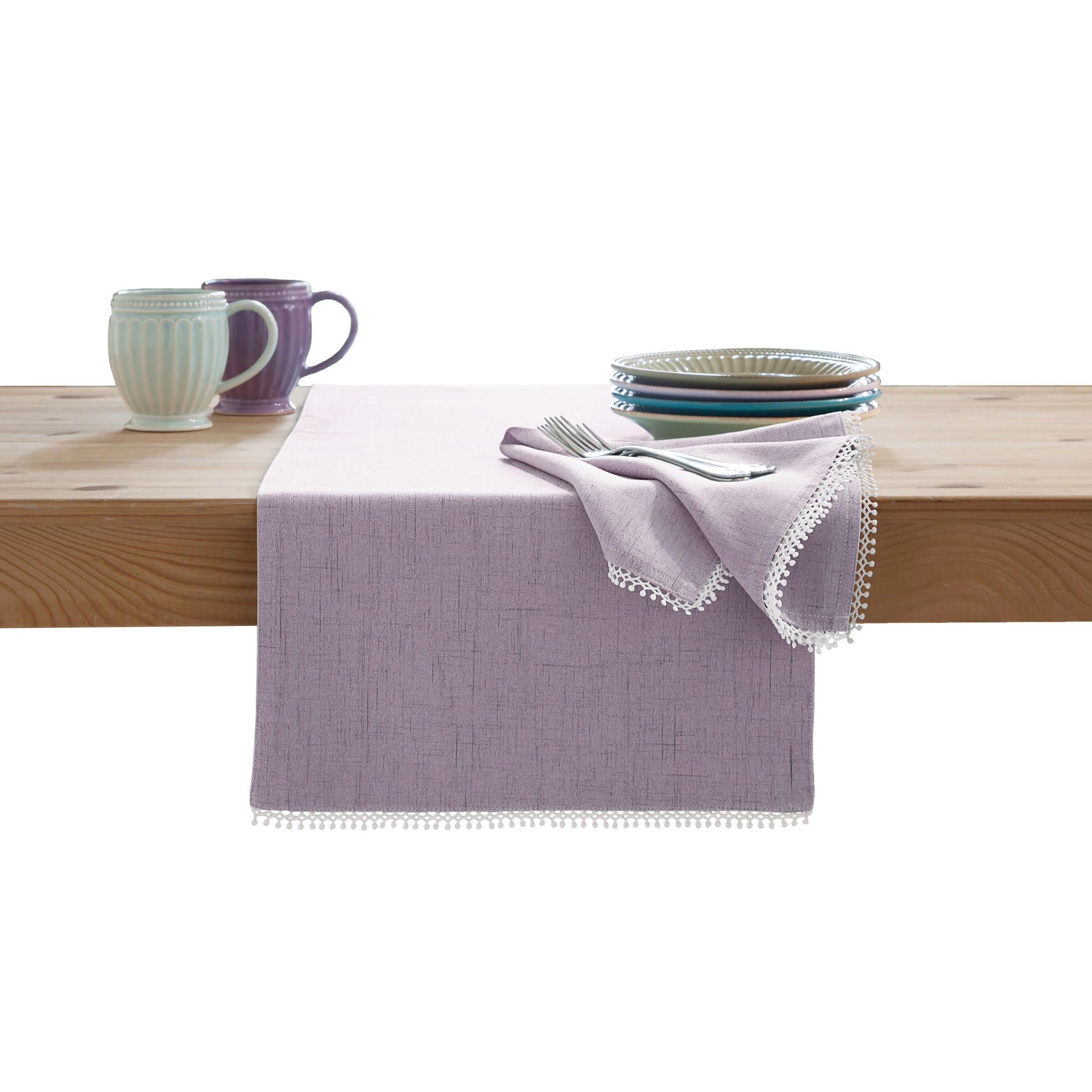 Lenox Westmore French Perle Violet Dinner Napkins, Set of 2 - Image 2