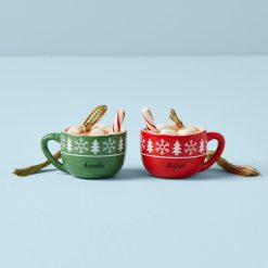 Lenox Westmore Personalized Hot Cocoa 2-Piece Ornament Set