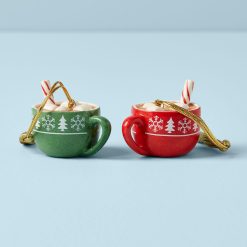 Alternative view of Lenox Westmore Personalized Hot Cocoa 2-Piece Ornament Set