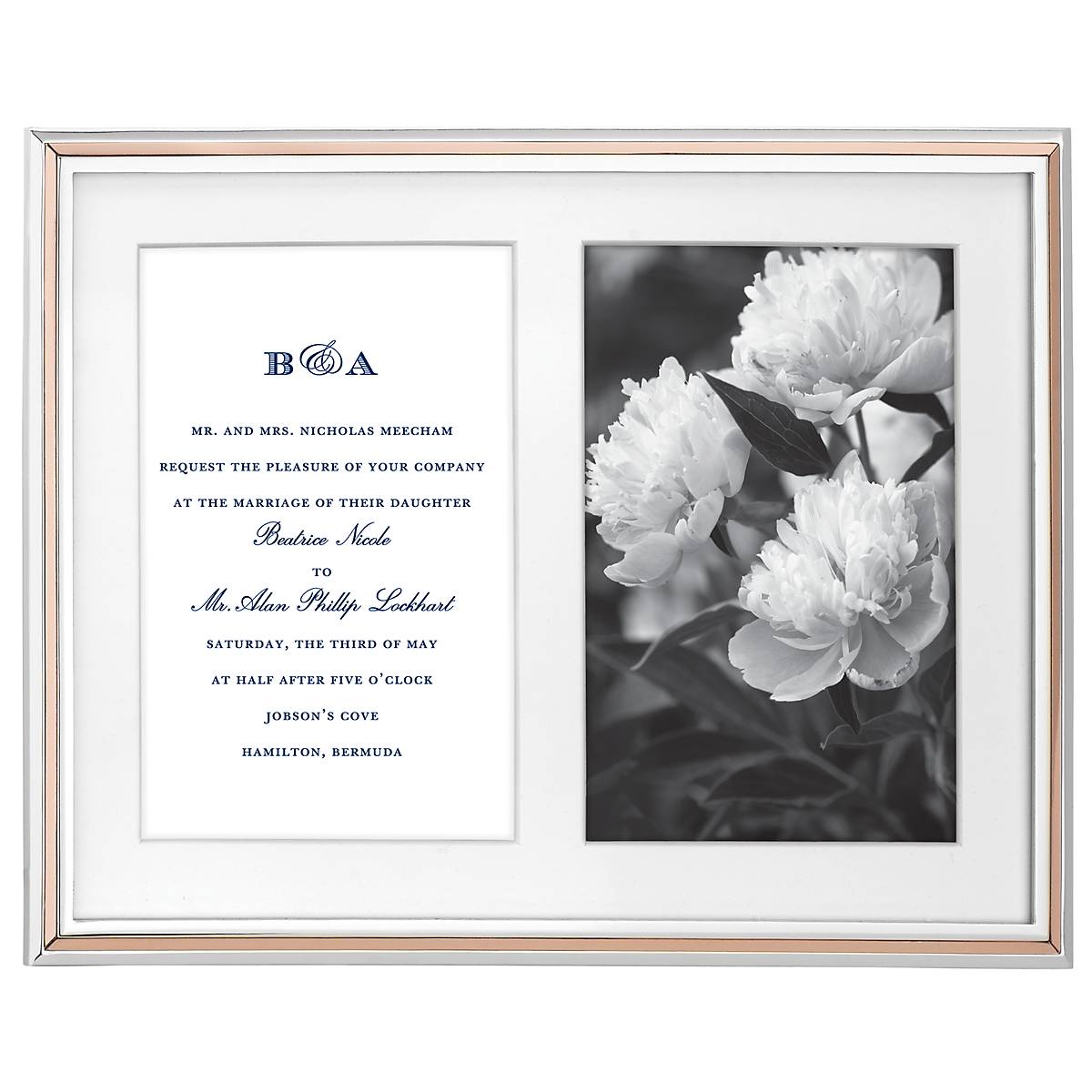 Lenox Westmore Rosy Glow Double 5x7 Photo Frame