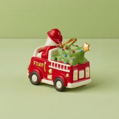 Alternative view of Lenox Westmore Santa In Fire Truck Ornament