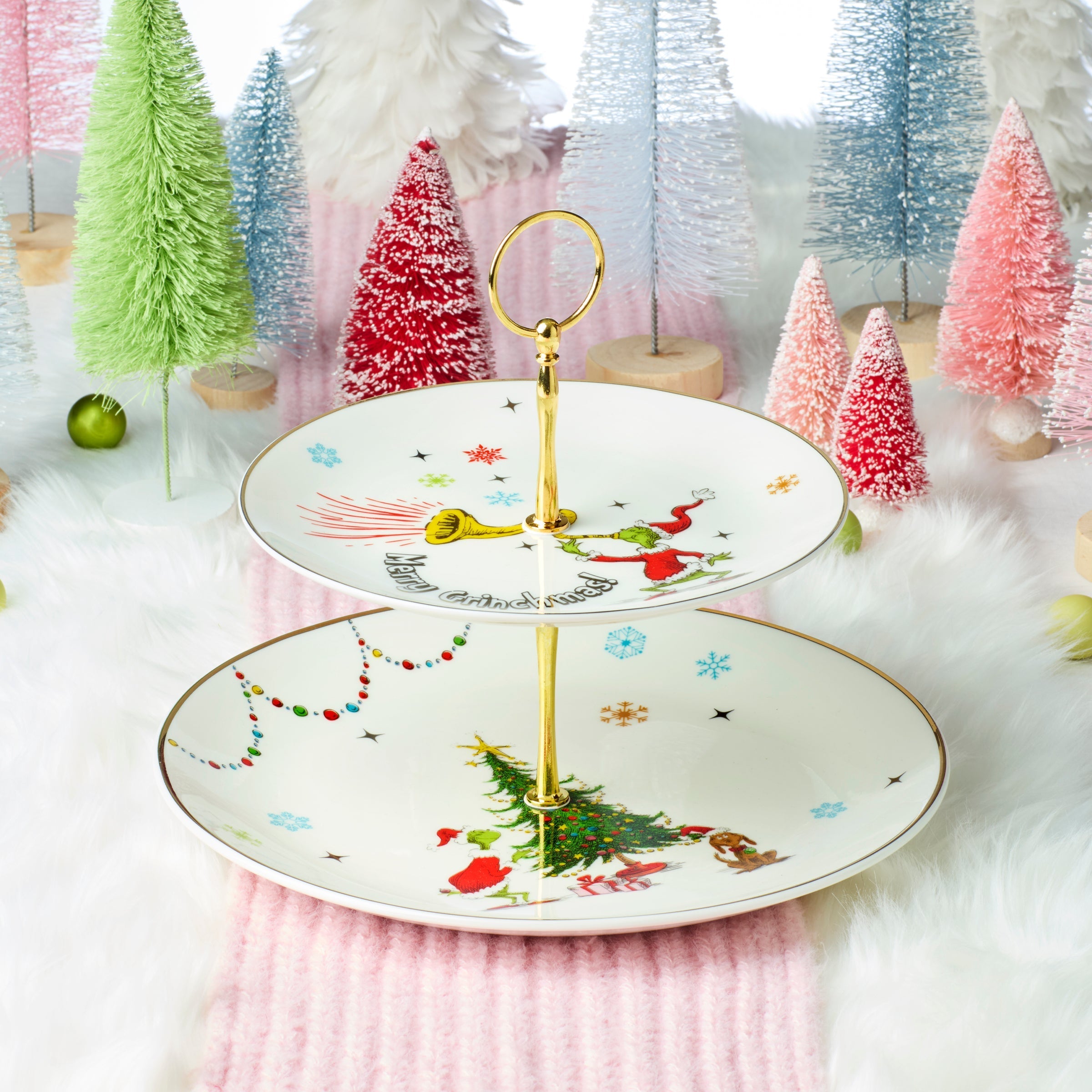 Lenox Westmore Merry Grinchmas 2-Tiered Server - Image 2