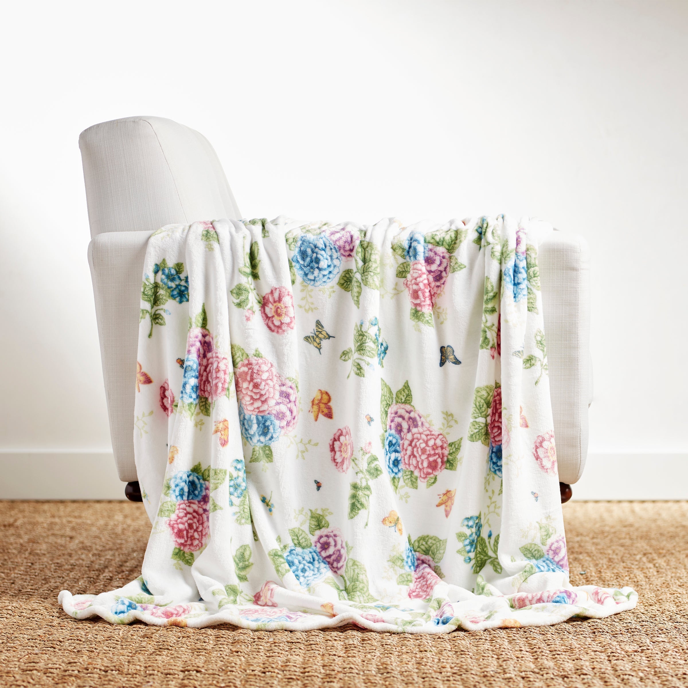 Lenox Westmore Butterfly Meadow Hydrangea Throw Blanket - Image 7