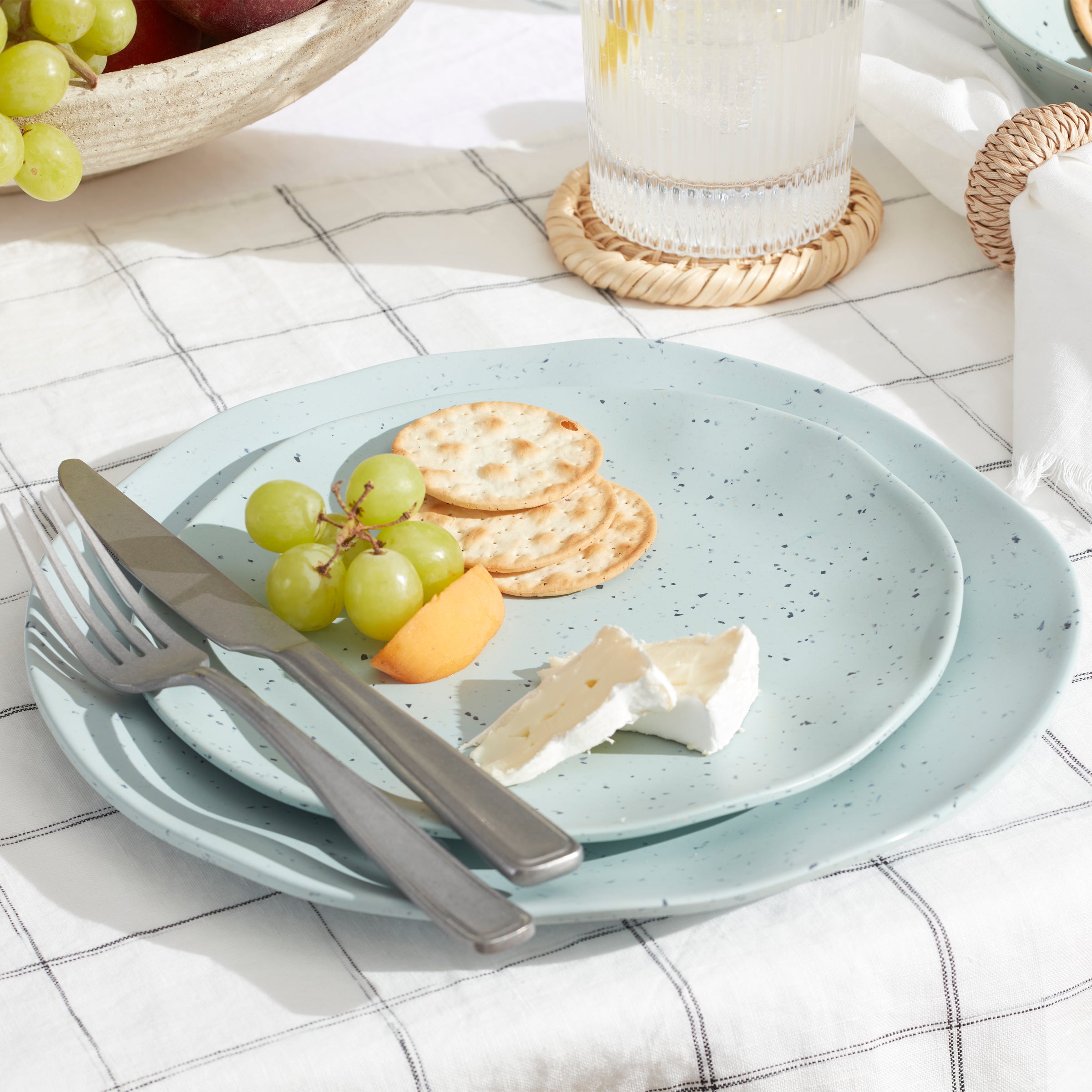 Lenox Westmore Terrazzo Melamine Mint 12-Piece Dinnerware Set - Image 4