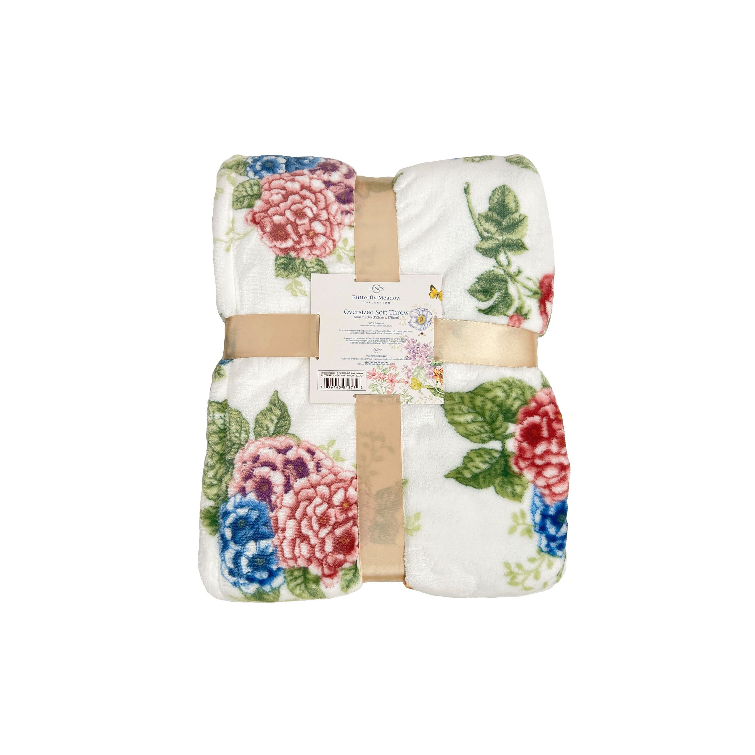 Lenox Westmore Butterfly Meadow Hydrangea Throw Blanket - Image 3
