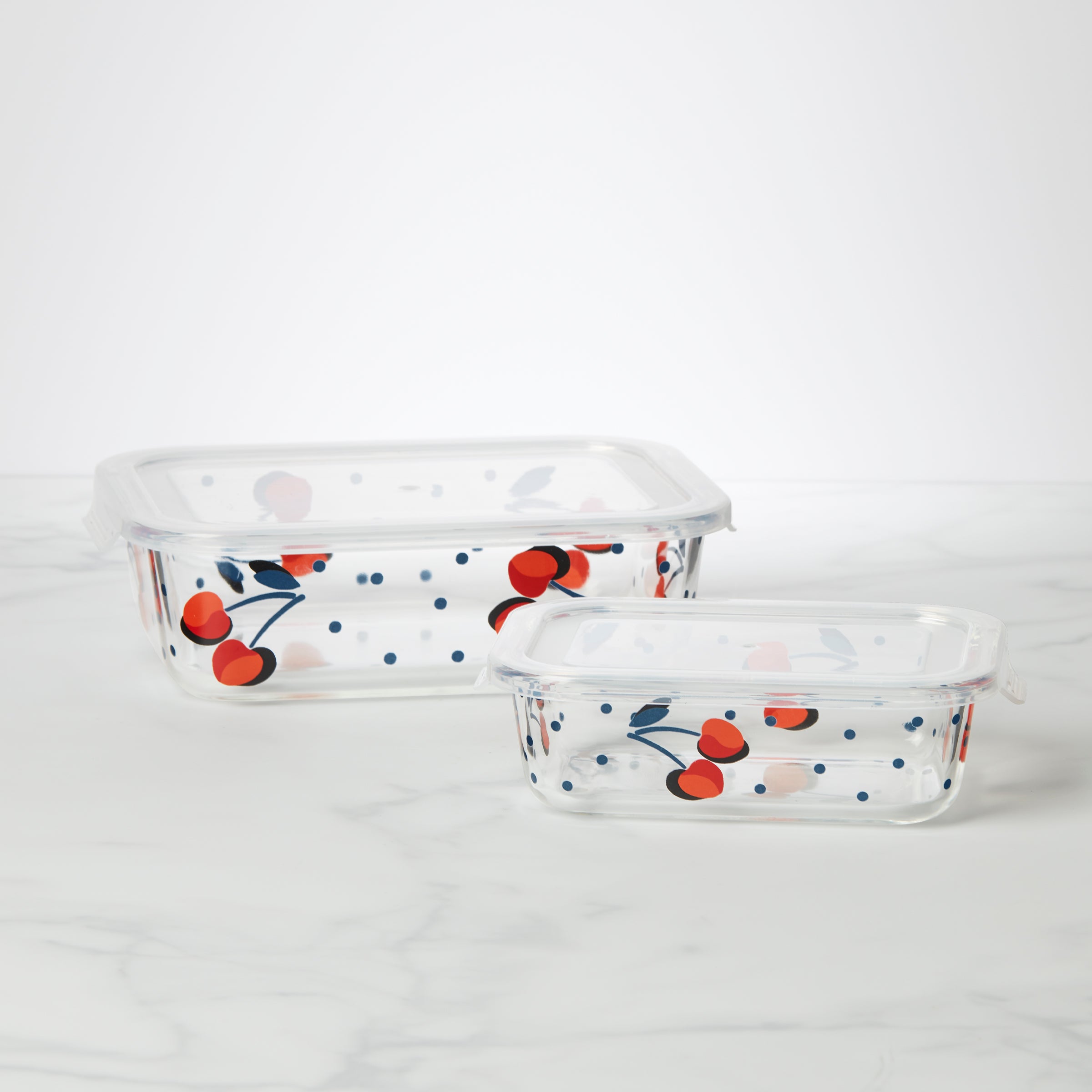 Lenox Westmore Vintage Cherry Dot 2-Piece Rectangular Storage Set - Image 2