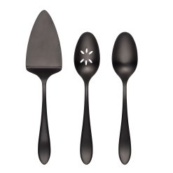 Lenox Westmore Waldwick Black Satin 3-Piece Hostess Set