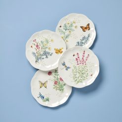 Lenox Westmore Butterfly Meadow Herbs Accent Plates, Set of 4